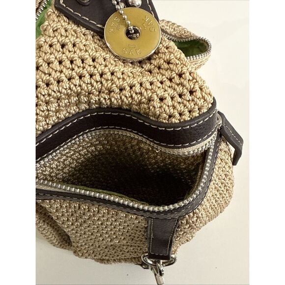 Leanne hobo bag by The Sak New NWT Crochet Tan Beige Pockets Shoulder Purse - Picture 15 of 16